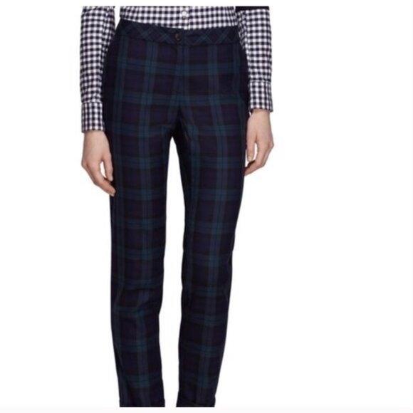 Brooks Brothers Natalie BlackWatch Tartan Plaid pants SZ 6 - Picture 3 of 12